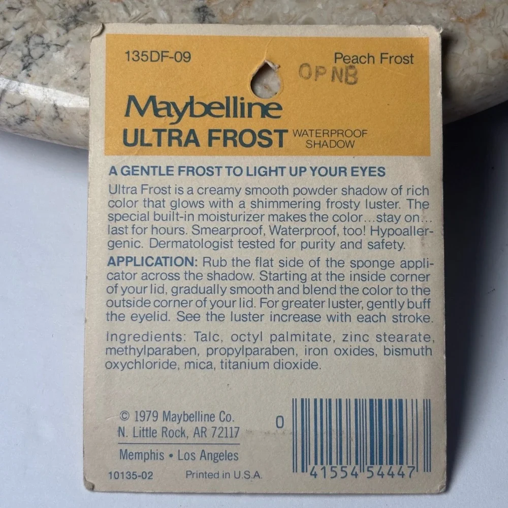 Maybelline Ultra Frost Eyeshadow .11oz Peach Frost 135DF-09 Vintage 1979 NIP